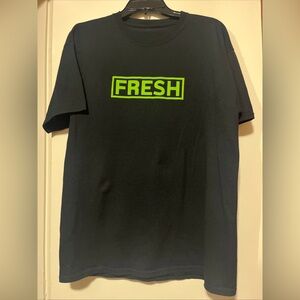Subway Fresh Employee Graphic Tee - Black with Neon Green Print